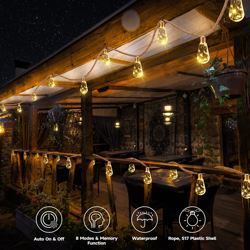 🔥Limited Time 50% Off✨Outdoor backyard solar string lights