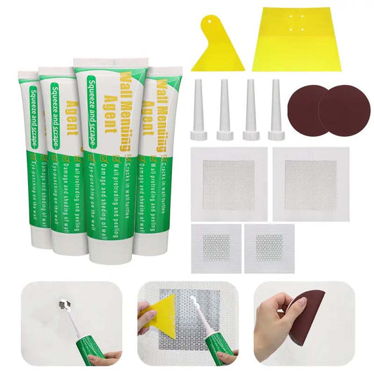 🔥Hot Sale 🧱Drywall Repair Kit  – Wall Patch Spackle Set with Scraper & Sandpaper | Quick DIY Wall Hole & Crack Fixing Tool Kit