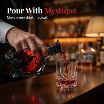💥50% SAVINGS💀 Magic Potion Vampire Whiskey Decanter | Gothic Castle Glass Bottle Decor