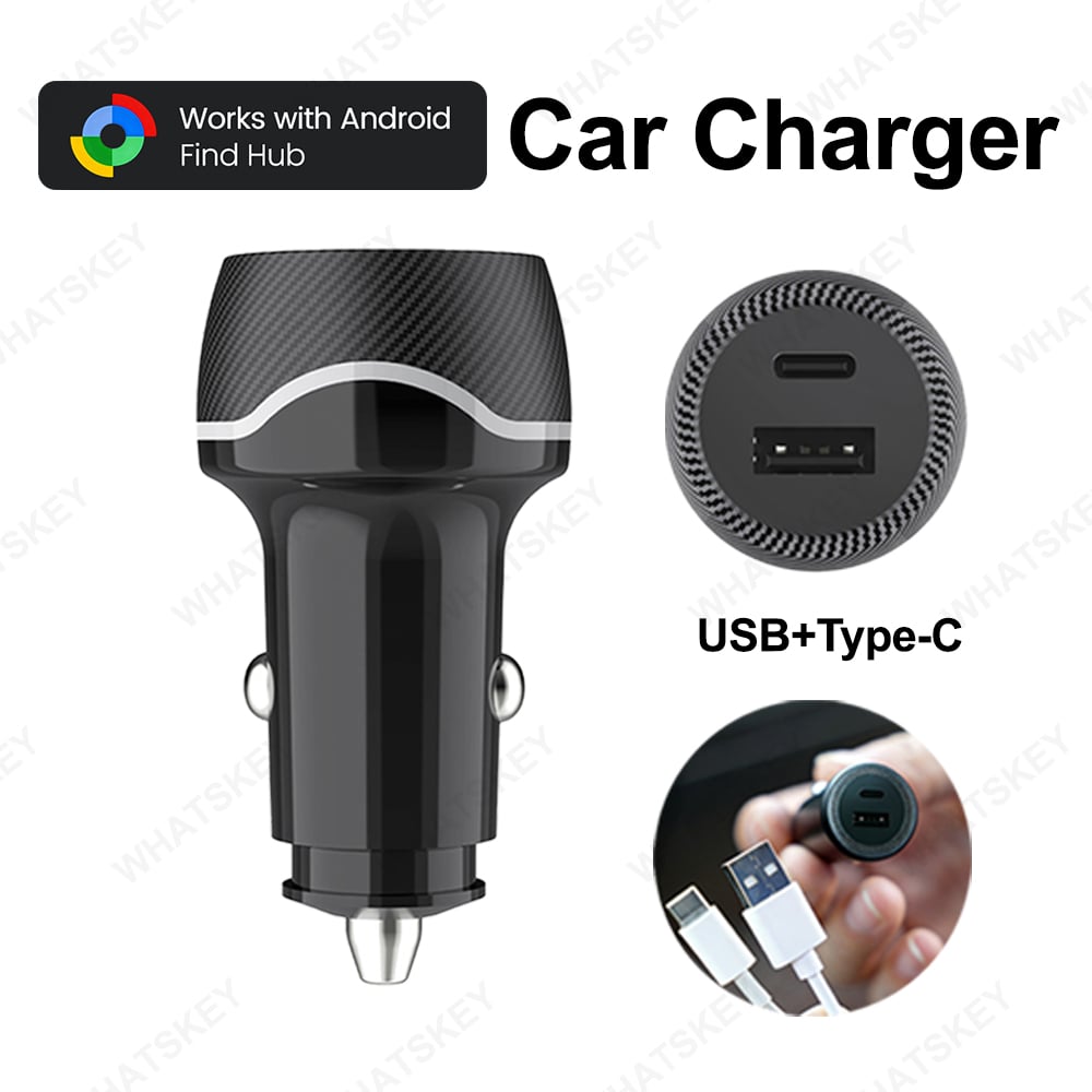 2-in-1 Car Charger & GPS Tracker (30W Fast Charge, USB-C Port)