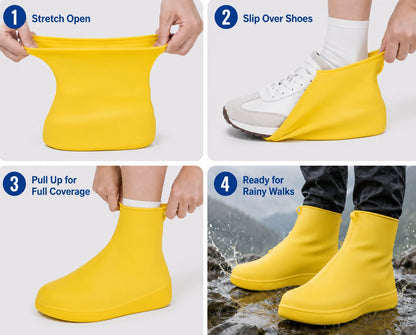 Heavy-Duty Non-Slip Reusable Waterproof Shoe Covers – Keep Shoes Clean & Dry