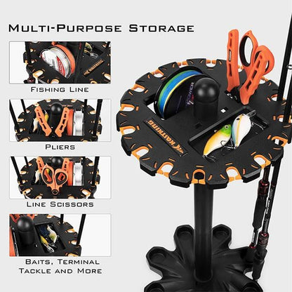 🔥 Fishing Rod Rack With Rotating Base