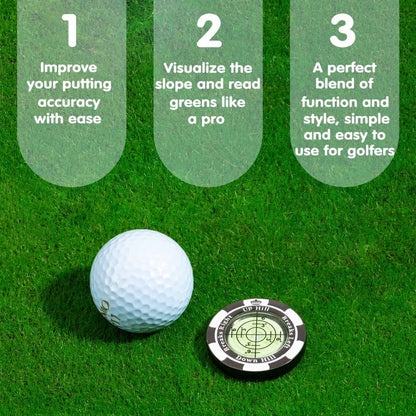 🔥Golf Hat Clip Ball Marker with High Precision Green Reading Aid Golf Accessories for Men Women