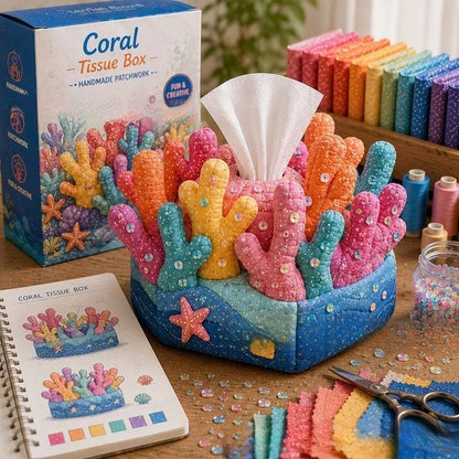 🎉🧵 "Clever Hands" Ocean Animals DIY Tissue Box Craft Kit