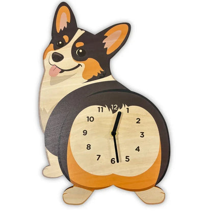 Swing Tail Dachshund Wooden Wall Clock 🐶
