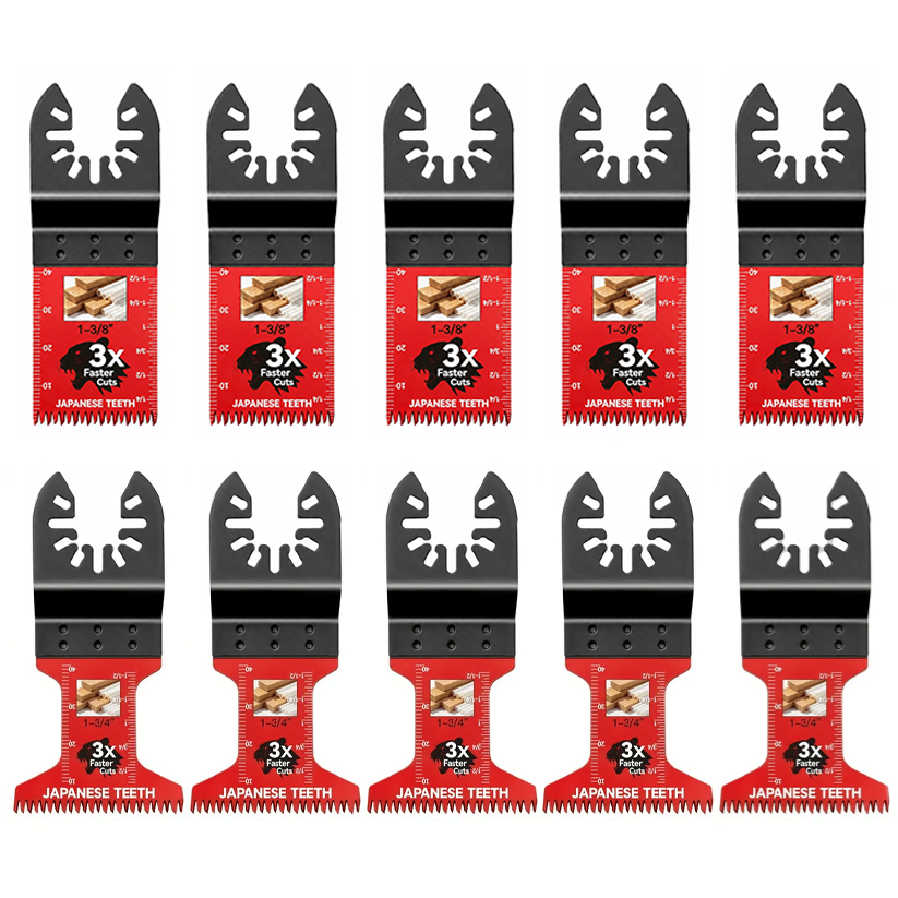 Japanese-Tooth Oscillating Multi-Tool Blades — Universal Quick-Fit