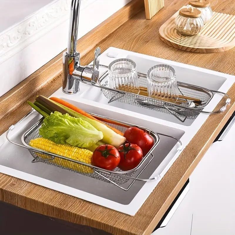 💦 Expandable Over-the-Sink Strainer Basket