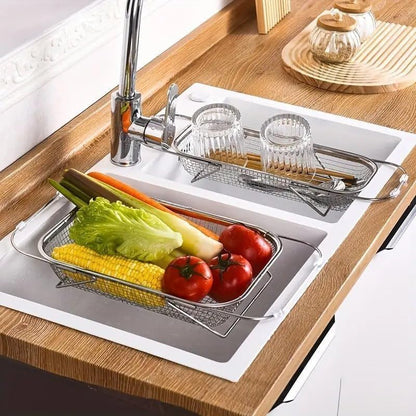 💦 Expandable Over-the-Sink Strainer Basket
