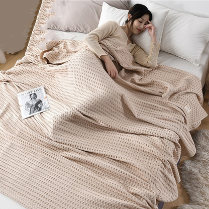 🔥SELLING FAST! 🎋Bamboo Waffle Cooling Blanket