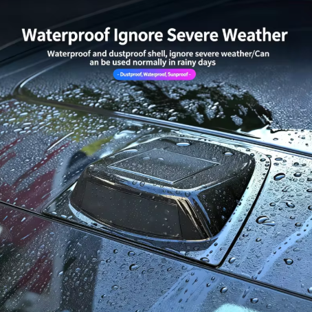 Car LiDAR Cover Light Solar Devil Eye Car Modification Decoration LED Roof Navigation Warning Flashing Light