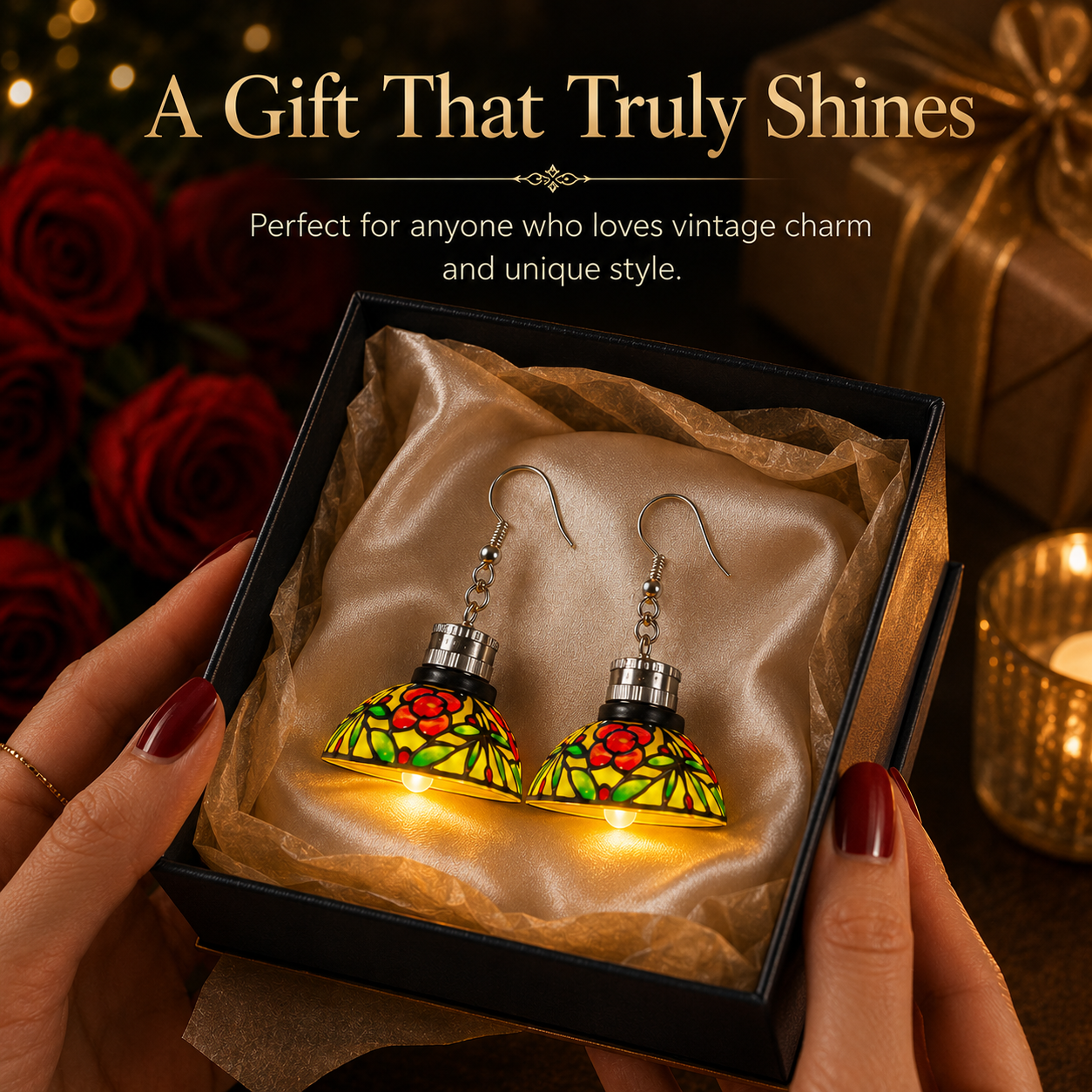 🔥Last Day 50% OFF ✨-Handmade Vintage Light-Up Chandelier Earrings