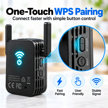 📶 Mini Wi-Fi Extender ⚡ Dual Antenna Signal Booster for Home & Office Dead Zones