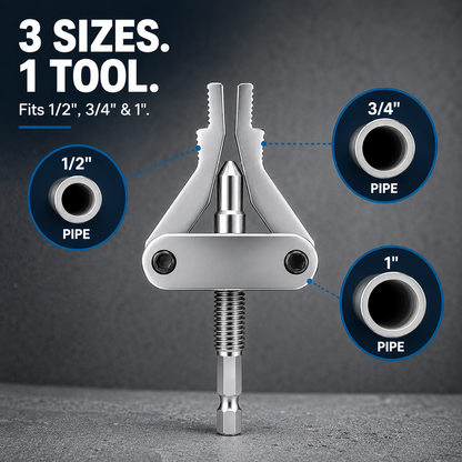 No More Stuck Pipe Threads – 3-in-1 Extractor Tool for 1/2", 3/4" & 1" Broken Pipes