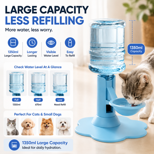 😻 Automatic Pet Water Dispenser – Gravity Self Refilling Cat & Dog Water Bowl🎁Free Water Buckets
