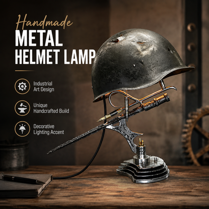 🪖 War Relic Vintage Helmet Table Lamp🎁