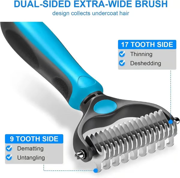 🔥Professional Double-Sided Pet Grooming Rake