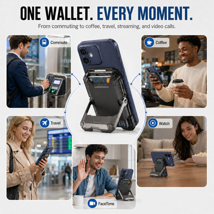 Magnetic Wallet with Stand