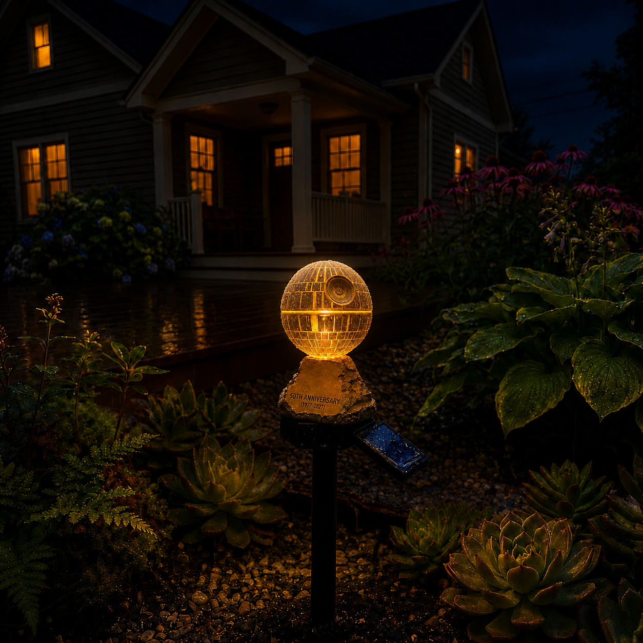 🌌 TODAY ONLY—🔥 Save 50% 🚀 Sci-Fi Starship Solar Garden Light ✨ Light Up Your Outdoor Space