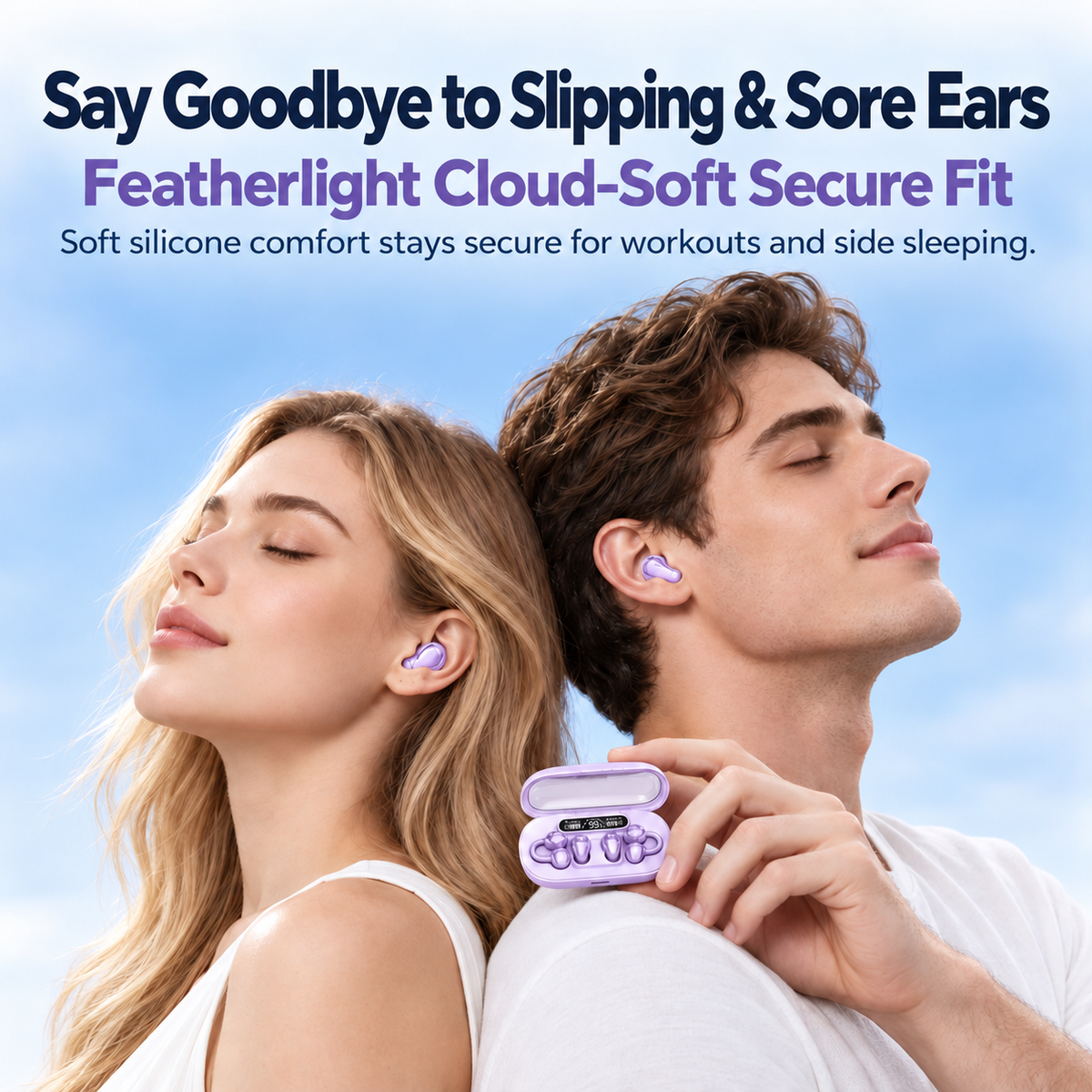 🎧 3-in-1 Smart Slide Wireless Earbuds Set with LED Power Display
