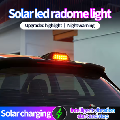 Car roof lidar decorative cover with solar light