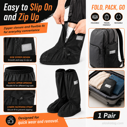 🌧️ Reusable Waterproof Boot Covers for Rain, Mud & Snow🔥