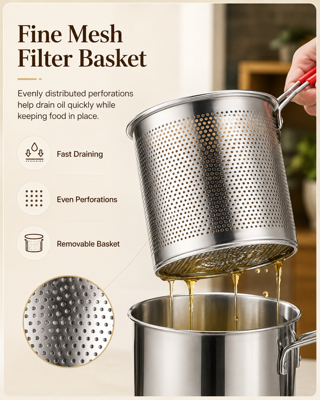 🍳Stainless Steel Deep Fryer Set - 1-Person Mini Pot with Fry Pot, Filter Basket & Food Clip