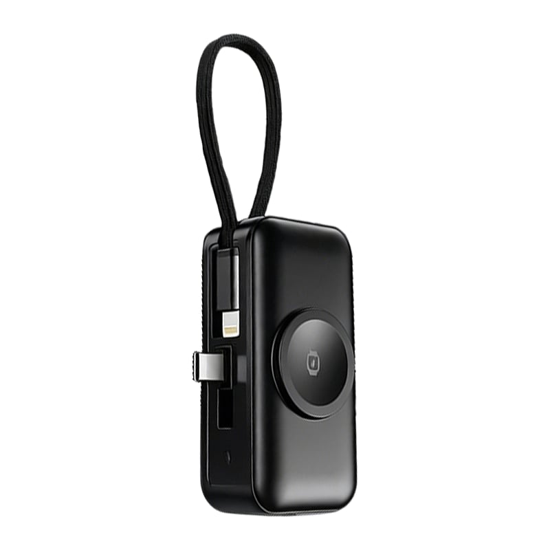 🔋 Orico 3-in-1 Power Bank – Integrated Cable & Foldable Wall Plug – Wireless Watch Charger for iPhone & Android ✈️