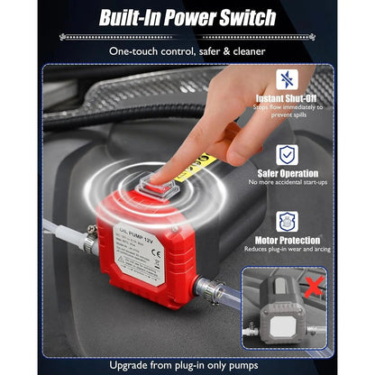 🛢️12V 80W Oil Extractor Pump | Portable Fluid Transfer Pump