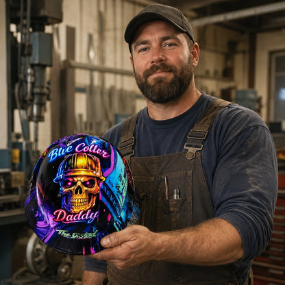 🎁Father’s Day 49% OFF - 👷🔥 Blue Collar Daddy Hydro-Dipped Hard Hat | Industrial Rigid Impact-Resistant Safety Helmet with Full-Wrap Gloss Artwork