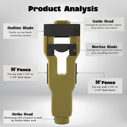 🔥LAST DAY 49% OFF - 🛠️Door Latch Mortise Tool For Use With 1-3/4" or 1-3/8" Thick Door