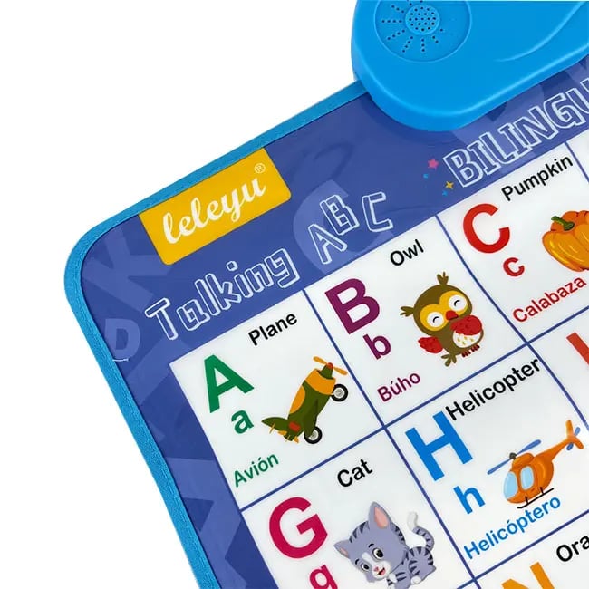 🚀New Talking Wall Chart for Kids – English & Spanish Learning Poster with Songs, ABCs, Numbers, Animal words & Piano