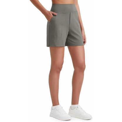 🏋️‍♀️🏃‍♀️Women’s High-Waist Athletic Shorts – Running & Yoga Summer Shorts with Pockets(🔥Buy 2 Get EXTRA  10% OFF)