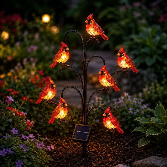 🦩Solar Bird Tree Stake Light – Flexible Colorful Glowing Outdoor Garden Landscape Light