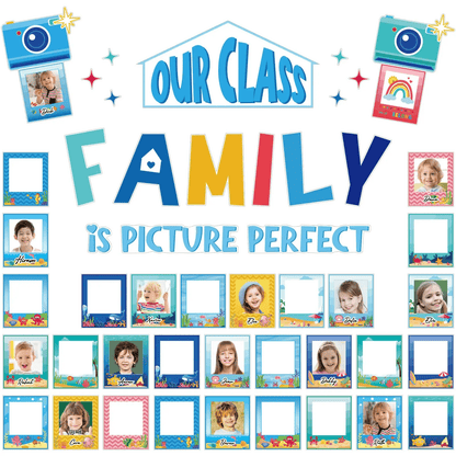 🏫"Our Class Is a Big Family" Photo-Frame Style Bulletin Board Decoration🎒