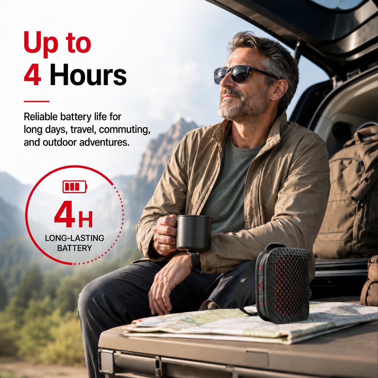 M3 Portable Bluetooth Speaker, TWS Stereo Sound, IPX7 Waterproof, Magnetic Clip-On Wearable Speaker