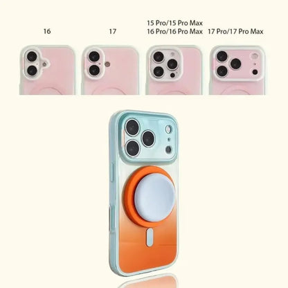 Magnetic Gradient Phone Case with Liquid Stand for iPhone