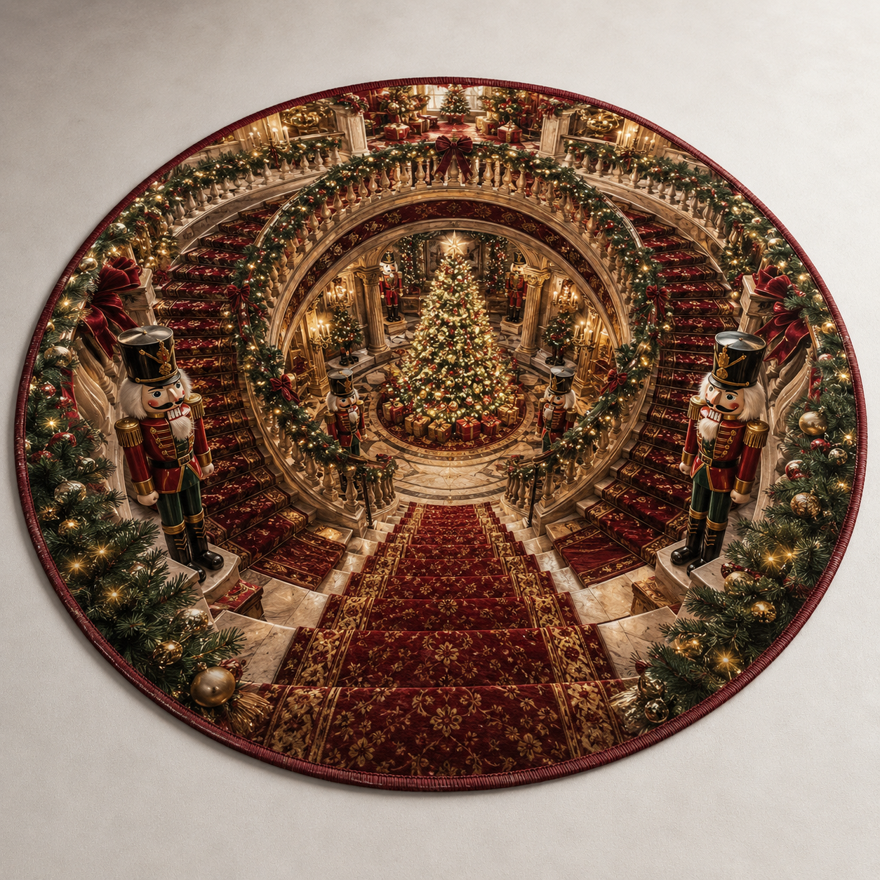 🎄🔥 Christmas 3D Illusion Rug – Magical Holiday Portal Floor Decor