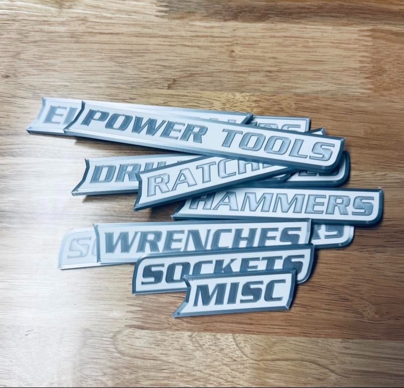 🌟12 Pack of  Magnetic Toolbox Labels🔩