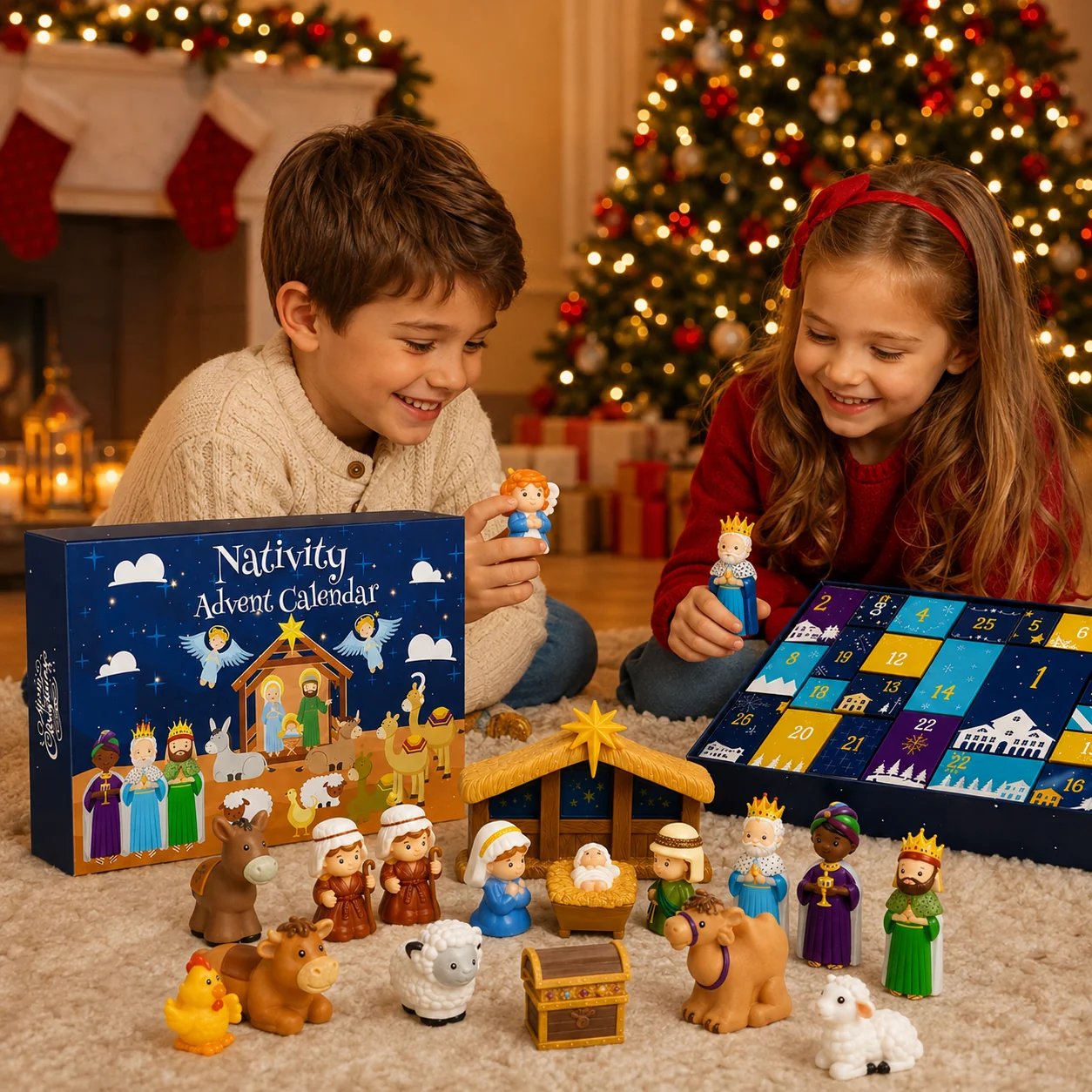 💯2026 Nativity Advent Calendar – 25-Piece Christmas Story Set for Kids