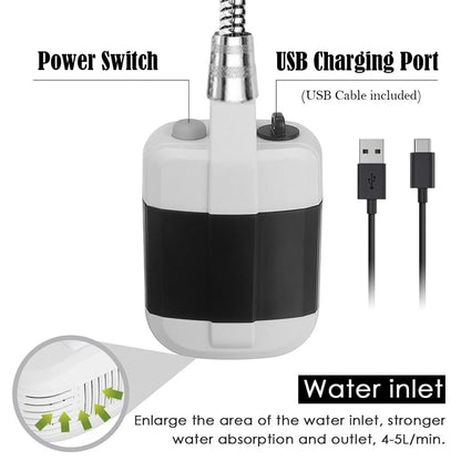 💥Exclusive Offer🚿 Stay Fresh Outdoors✨ Portable Camping Shower with Adjustable Flow – For Easy & Convenient Outdoor Cleaning!