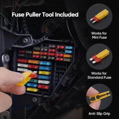 💯306PCS Car Blade Fuse Kit – Complete Auto Fuse Assortment with Tester & Puller