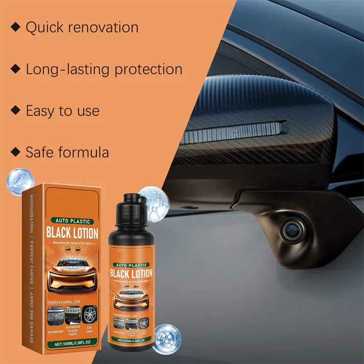 🔥HOT SALE 49% OFF🚗Automotive Plastic & Trim Restorer – Interior & Exterior Revitalizer with Applicator Pad✨