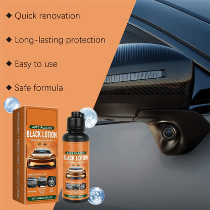 🔥HOT SALE 49% OFF🚗Automotive Plastic & Trim Restorer – Interior & Exterior Revitalizer with Applicator Pad✨