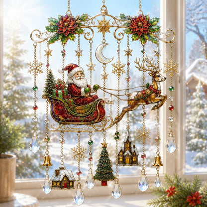 🔥Last Day 45% OFF - Handmade Christmas Stained Glass Window Hanging