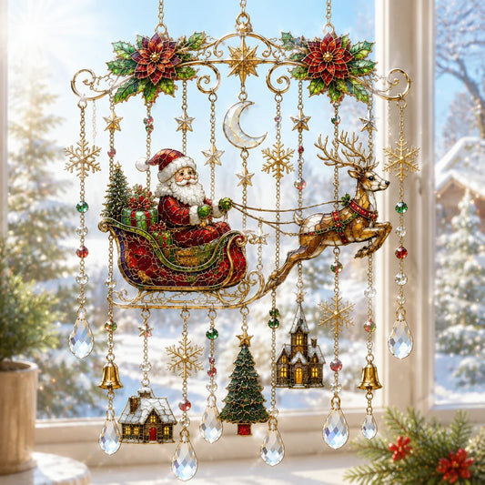🔥Last Day 45% OFF - Handmade Christmas Stained Glass Window Hanging