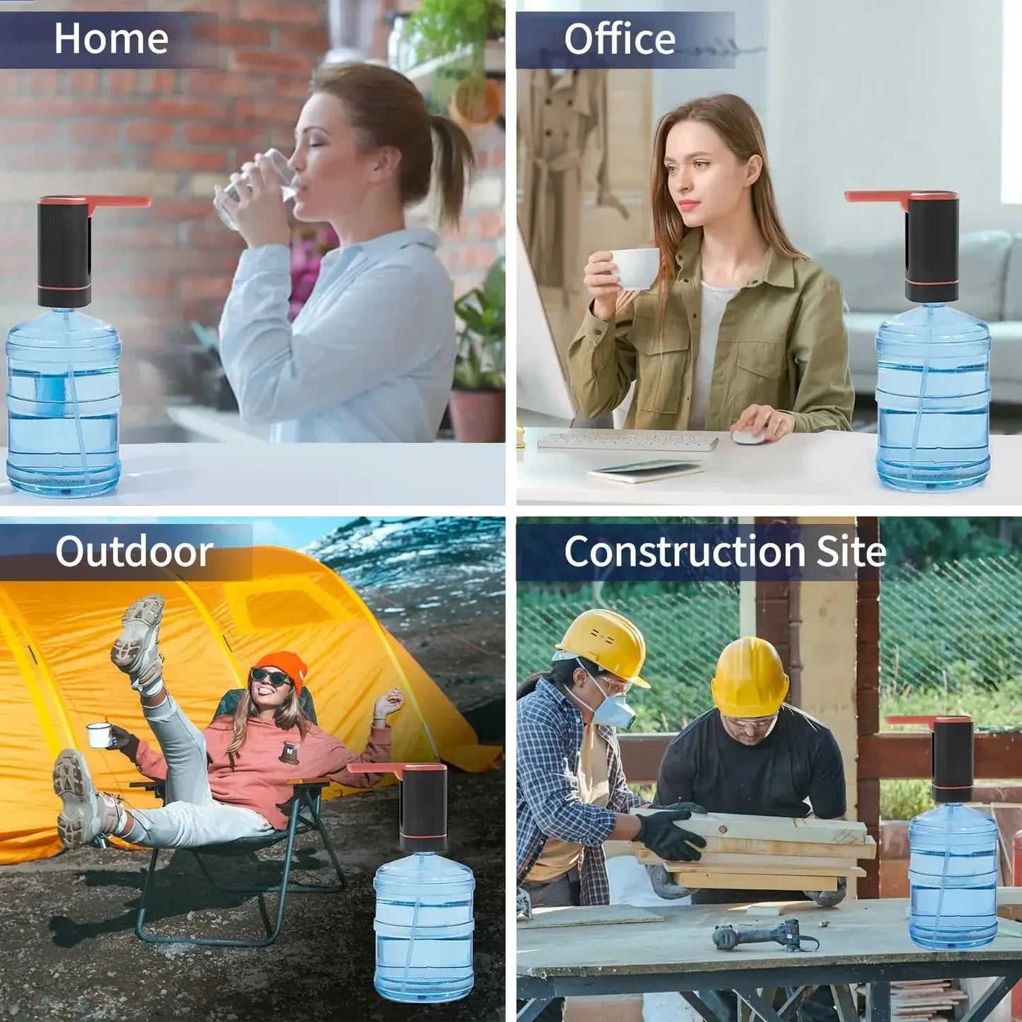 🏠 Automatic dispenser pump – multifunctional, silent & perfect for home, office, summer cottage & camping, fits most standard bottles 🌿