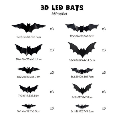 🦇 Halloween Sale: 3D LED Flying Bat Wall Decor – Create a Spooky Atmosphere in Minutes