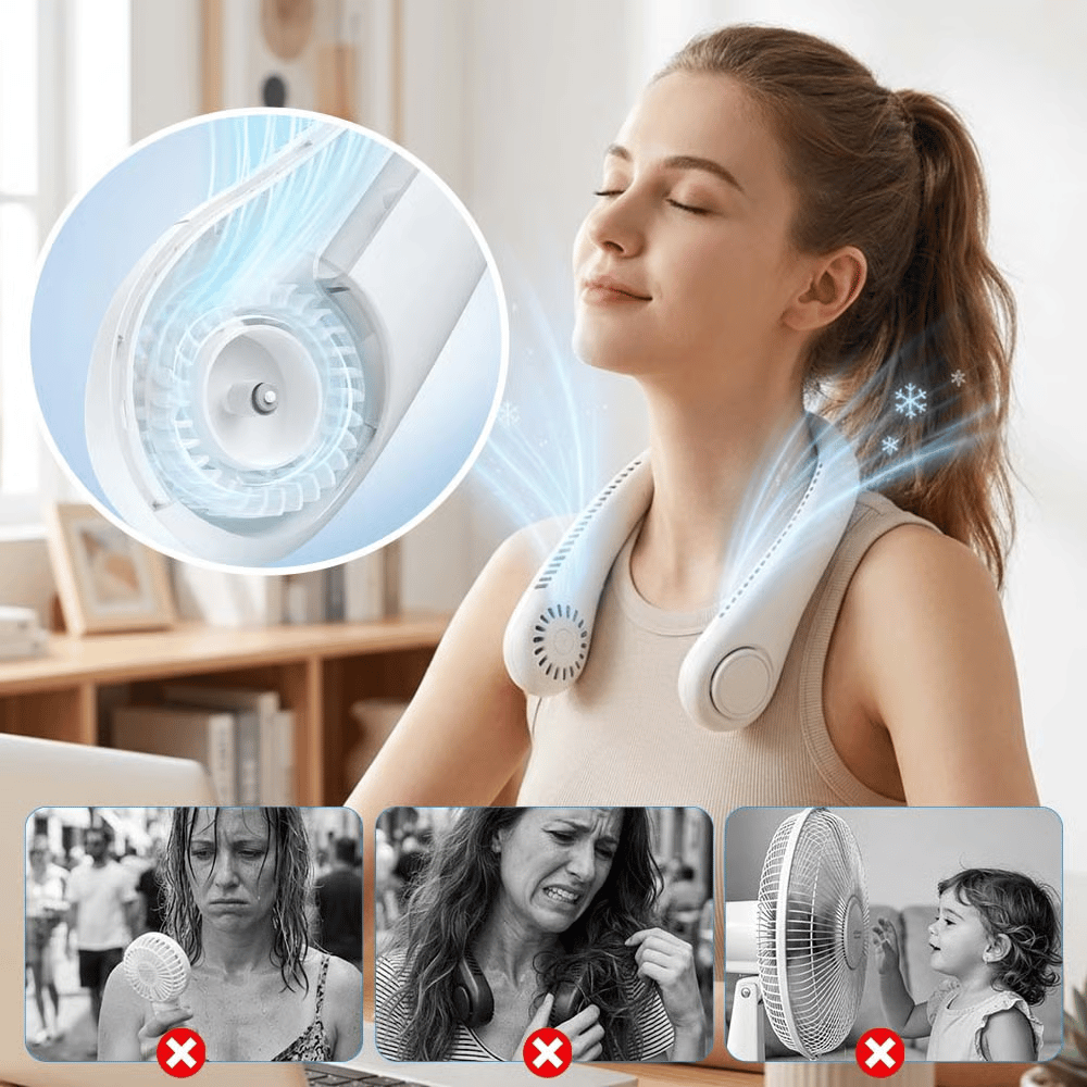 🍃360° Portable Bladeless Neck Fan