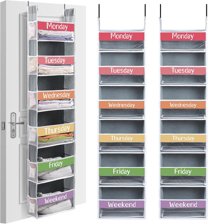 Weekly School Clothes Organizer Days of Week Clothing Organization