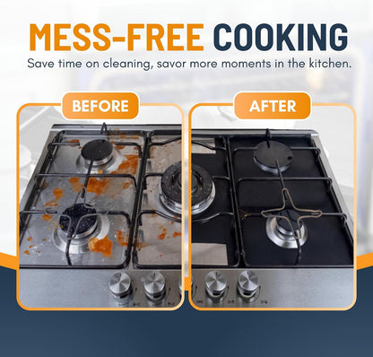 🥘 Reusable Gas Stove Burner Liners♻️ (Set of 4)